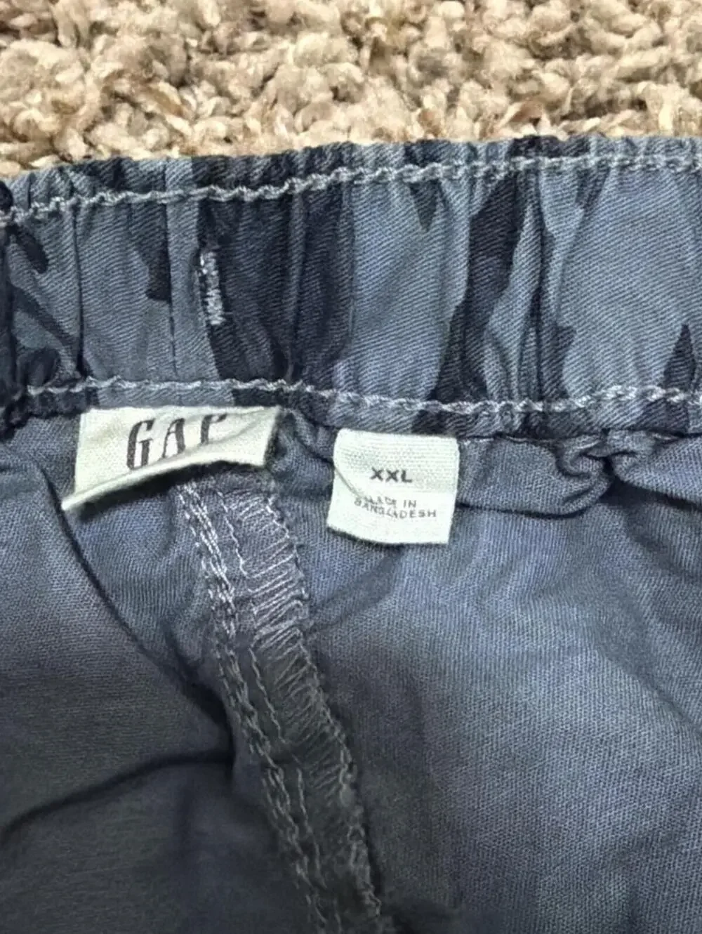 GAP Kids Boys Camo Blue Camouflage Pants XXL